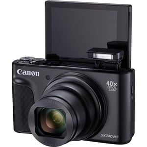 Canon PowerShot SX740 HS 20.3 Megapixel Compact Camera - Black - 1/2.3" Sensor - Autofocus - 7.6 cm (3")LCD - 40x Optical 