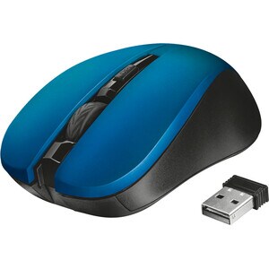 Trust Mydo Mouse - Radio Frequency - USB 2.0 - Optical - 4 Button(s) - Blue - Wireless - 1800 dpi - Scroll Wheel - Symmetr