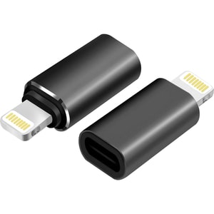 4XEM USB Type-C to Lightning Adaptor - 1 x Type C USB 3.1 USB Female - 1 x 8-pin Lightning Proprietary Connector Male - Bl