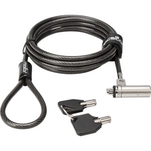 Rocbolt R20 Slim Security Cable with Key Lock and (2) Keys - 10mm Lock Head for Thinnest Laptop, Ultrabook Devices - Galva