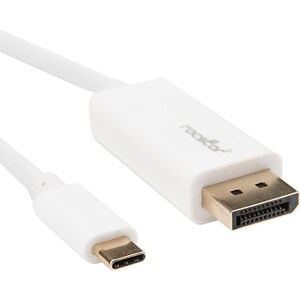 Rocstor Premium 10ft / 3m USB Type C to DisplayPort Cable - USB C to DP Cable - 4K 60Hz - White - DisplayPort/USB for Vide