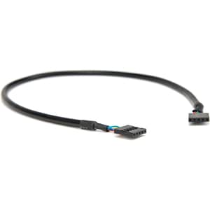 Rocstor Premium 18in Internal 5 pin USB IDC Motherboard Header Cable - IDC Female - IDC Female - Black - 1.50 ft EIDE/IDE 