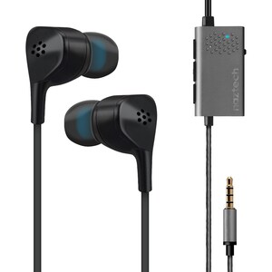 Hypercel Naztech X1 Active Noise Cancelling Earphones - Stereo - Mini-phone (3.5mm) - Wired - 16 Ohm - 12 Hz - 24 kHz - Ea