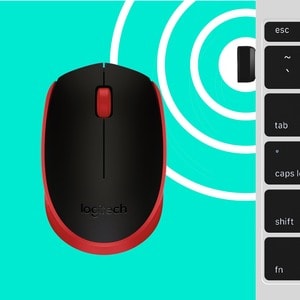 MOUSE LOGITECH WIRELESS M170 - VERMELHO W