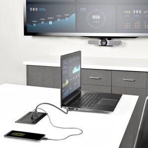 StarTech.com Single-Module Conference Table Connectivity Box - For Adding Power / Charging / AV / Laptop Docking Module - 
