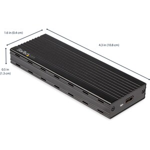 StarTech.com Box USB 3.1 Gen 2 Tipo-C per PCIe SSD -M.2 NVMe Disco Rigido - 1 x SSD supportato - 1 x Alloggiamento totale 
