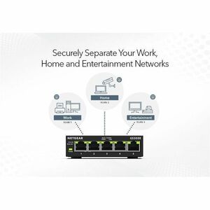 Netgear Business GS305E Ethernet Switch - 5 Ports - Gigabit Ethernet - 1000Base-T - 3 Layer Supported - Twisted Pair