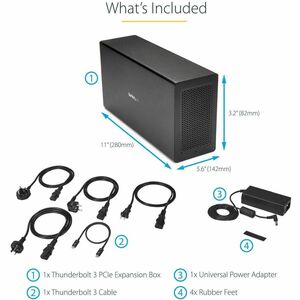 StarTech.com Thunderbolt 3 PCIe Expansion Chassis, External Enclosure Box with 1x PCI-Express Slot, 5K/4K Output Via TB3/D