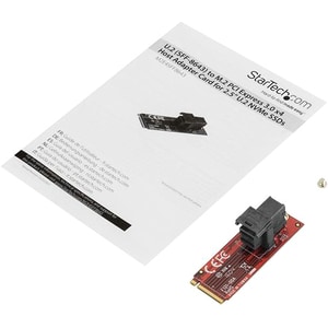 StarTech.com U.2 (SFF-8643) to M.2 PCI Express 3.0 x4 Host Adapter Card for 2.5" U.2 NVMe SSD - Add U.2 PCIe NVMe SSD perf