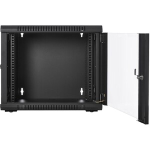V7 9U Rack Wall Mount Glass Door Enclosure - For LAN Switch, Patch Panel - 9U Rack Height x 19" Rack Width x 15.35" Rack D
