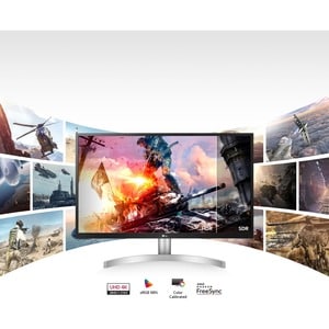 Monitor gaming LCD LG 27UL500-W 27" Class 4K UHD - 16:9 - Blanco - 68.6cm (27") Viewable - LED Retroiluminación - 3840 x 2