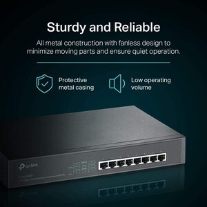 TP-Link TL-SG1008MP 8 Ports Ethernet Switch - Gigabit Ethernet - 1000Base-T - 2 Layer Supported - 9.89 W Power Consumption