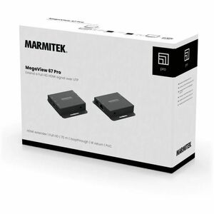 Marmitek MegaView 67 Pro Video Extender Transmitter/Receiver - Wired - 70 m Range - 2 x Network (RJ-45) - 1 x HDMI In - 2 