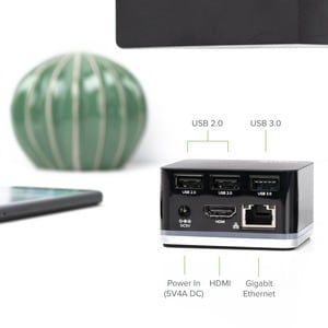 Plugable USB C Cube - Mini Docking Station, Compatible with Thunderbolt 3  Ports and Specific USB-C Systems (No Host Charging, Connect 1x HDMI up to  4K @30Hz Monitor, Ethernet, 3x USB Ports) 
