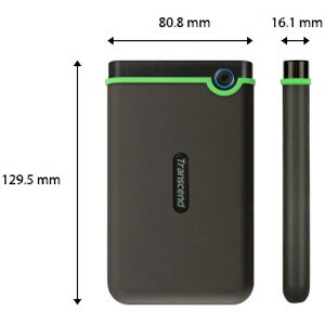 Transcend StoreJet Tragbar Festplatte - 2,5" Extern - 2 TB - Grau - USB 3.1