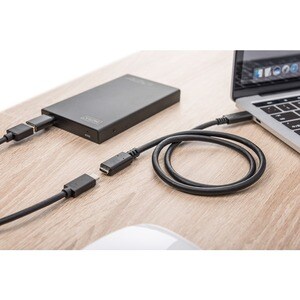 Digitus 1,50 m USB Datentransferkabel - 1 - Cable for MacBook, Smartphone, Docking Station, Notebook - 480 Mbit/s - Verlän
