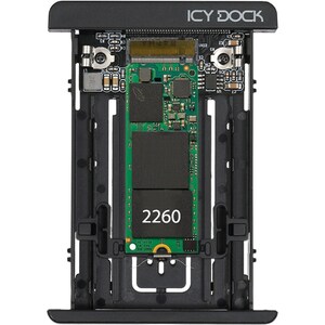 Icy Dock MB705M2P-B Drive Enclosure for 2.5" - U.2 (SFF-8639) Host Interface External - Black - 1 x SSD Supported - 1 x To