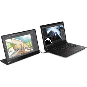 Lenovo ThinkVision M14 14" Class Full HD LCD Monitor - 16:9 - Raven Black - 35.6 cm (14") Viewable - In-plane Switching (I