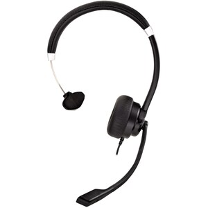 Casque V7 Deluxe HU411 - Filaire - Design Sur tête, Supra-auriculaire - Mono Canal - Couleur Noir, Argenté - Certification