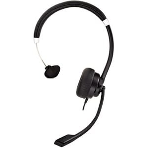 V7 Deluxe HU411 Wired Over-the-head, On-ear Mono Headset - Black, Silver - Microsoft Teams Certification - Monaural - Supr