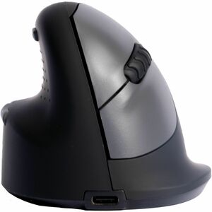 R-Go HE Break Vertical mouse Maus - Bluetooth - USB Typ-A - Optisch - Schwarz - Kabellos - 10 m - 2,40 GHz - wiederaufladb