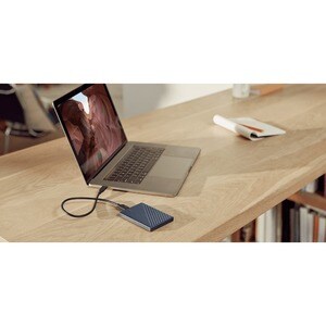 WD My Passport for Mac WDBA2F0050BBL 5 TB Portable Hard Drive - External - Midnight Blue - USB 3.2 - 256-bit Encryption St
