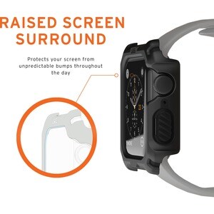 Urban Armor Gear Watch Case 44mm for Apple Watch - For Apple Apple Watch - Black - Crack Resistant, Scratch Resistant - Po