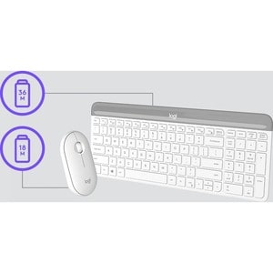 Clavier et souris Logitech MK470 - AZERTY - Français - USB Sans fil RF - Couleur du clavier/pavé tactile: Noir - USB Sans 