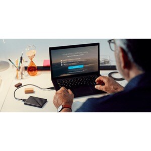 WD My Passport Tragbar Festplatte - Extern - 2 TB - Schwarz - Computer Unterstütztes Gerät - USB 3.2 (Gen 1) Micro-B - 256