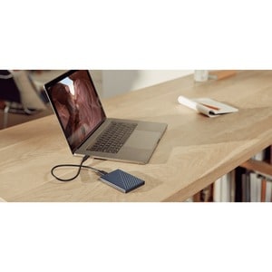 WD My Passport for Mac 4 TB Portable Hard Drive - External - Midnight Blue - USB 3.2 - 256-bit Encryption Standard