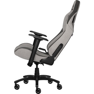 Corsair T3 RUSH Gaming Chair - Gray/Charcoal - For Gaming - Fabric, Nylon, Metal, Polyurethane Foam, Memory Foam - Charcoa