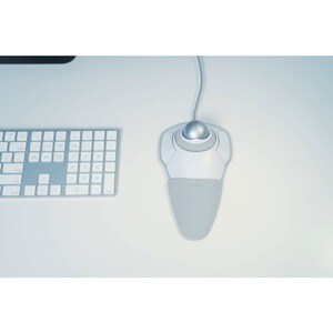 Kensington Orbit Trackball with Scroll Ring - White - Optical - Cable - White - USB - Scroll Ring - 2 Button(s) - Symmetrical