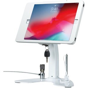 CTA Digital Dual Security Kiosk Stand with Locking Case and Cable for iPad 10.2 (Gen. 7), iPad Air 3 and iPad Pro 10.5 (Wh
