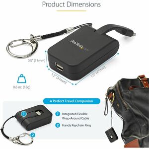 PORTABLE USB C TO MDP ADAPTER QUICK-CONNECT KEYCHAIN 4K 60HZ