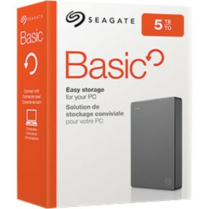 Seagate Basic STJL5000400 5 TB Portable Hard Drive - 2.5" External - Desktop PC Device Supported - USB 3.0
