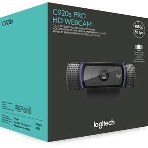 WEBCAM LOGITECH FULL HD 1080P C920S PRETO W