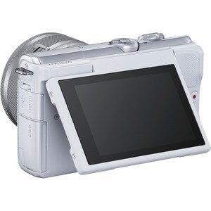 Canon EOS M200 24,1 Megapixel Spiegellose Kamera mit Objektiv - 15 mm - 45 mm Brennweite - Weiß - Autofokus - 7,6 cm (3 Zo