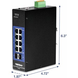 Commutateur Ethernet TRENDnet TI-G102I 10 Ports Gérable - Gigabit Ethernet - 1000Base-T, 100/1000Base-FX - Nouveau - Confo