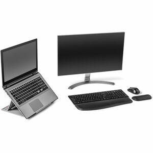 Kensington SmartFit Height Adjustable Notebook Stand - Up to 43.2 cm (17") Screen Support - Grey - For Notebook, Home - Ad