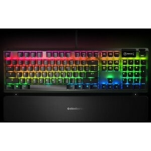 SteelSeries Apex 5 Hybrid Mechanical Gaming Keyboard - Cable Connectivity - USB Interface - Brightness, Volume Control, Re