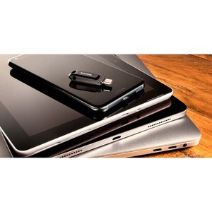 Lecteur flash SanDisk Ultra Dual Drive Go - 64 Go - USB 3.1 Type C, USB Type A - Noir - 150 Mo/s Read Speed