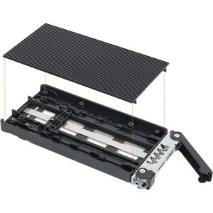 Icy Dock MB833M2K-B Drive Enclosure for 3.5" M.2, PCI Express NVMe - Mini-SAS HD Host Interface Internal - Black - Hot Swa