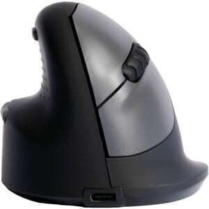 R-Go HE ergonomic mouse, vertical mouse, prevents RSI, medium (hand length 165-185mm), left handed, wireless, black - Wire