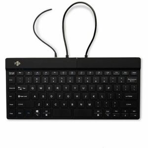 R-Go Split Break Keyboard - Cable Connectivity - USB Type C Interface - English (US) - QWERTY Layout - Black - Scissors Ke