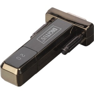 Digitus Data Transfer Adapter - 1 - 1 x Type A USB 2.0 USB Male - 1 x 9-pin DB-9 RS-232 Serial Male