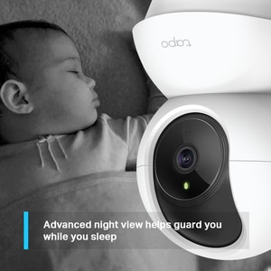 Tapo C200 Indoor HD Network Camera - Color - 30 ft (9.14 m) Night Vision - H.264 - 1920 x 1080 Fixed Lens - Google Assista