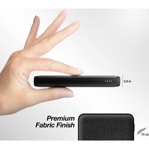 Naztech 20000mAh 18W PD+QC Fast Charge High-Capacity Fabric Power Bank - For USB Device, Mobile Phone - 20000 mAh - 5 V DC