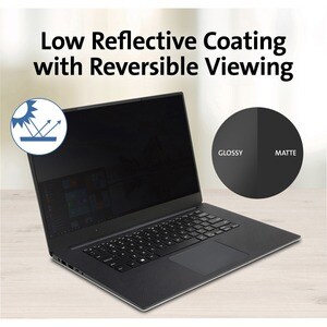 Kensington MagPro 14.0" Laptop Privacy Screen with Magnetic Strip Black - For 14" (355.60 mm) Widescreen LCD Notebook - 16