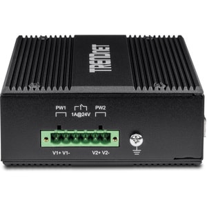 TRENDnet 8-Port Hardened Industrial Unmanaged Gigabit 10/100/1000Mbps DIN-Rail Switch w/ 8 x Gigabit PoE+ Ports; TI-PG80B;