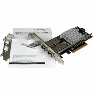 StarTech.com 10Gigabit Ethernet Card for Workstation - 10GBase-X - SFP+ - Plug-in Card - Black - PCI Express x4 - 20 Gbit/